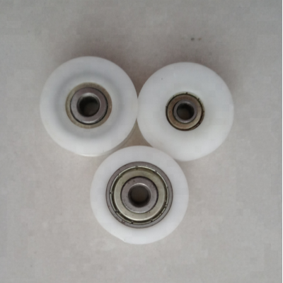 Nylon or POM round and convex pulley with bearing for door and window display cabinet